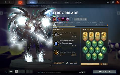 All TERRORBLADE Arcana Prismatic Gems Preview : r/DotA2.
